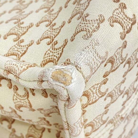 Celine Triomphe Canvas Tote Bag, Beige, Women's - Picture 6 of 12